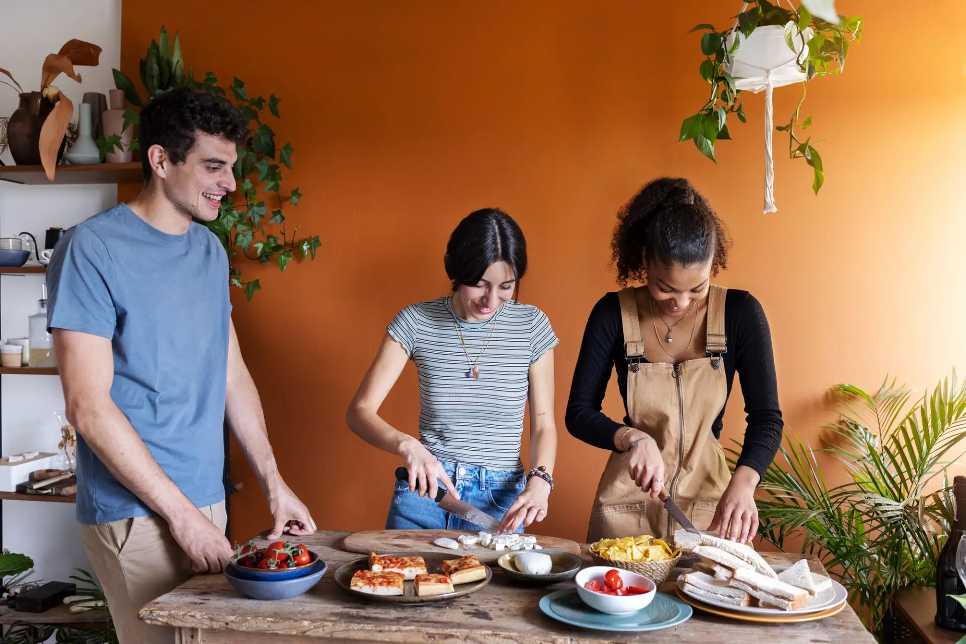 Teens Cooking Together
